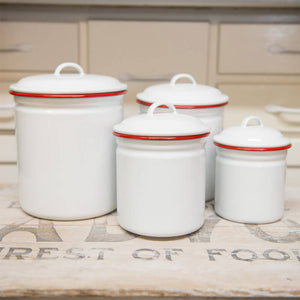 Canister Set, 4-Piece - Enamelware  Crow Canyon Home, Vintage - Rove and  Swig