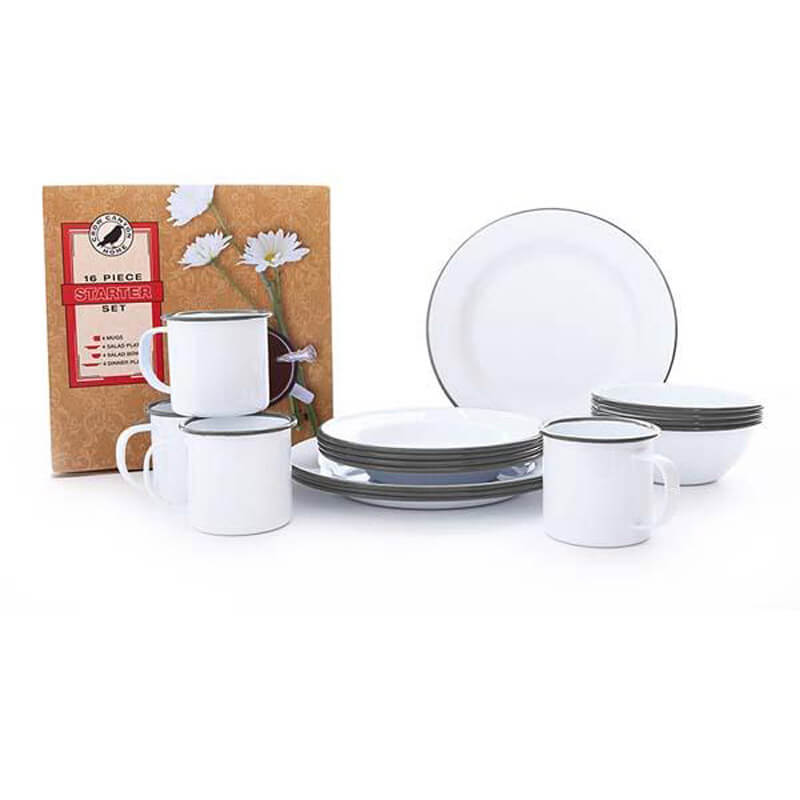Canister Set, 4-Piece - Enamelware  Crow Canyon Home, Vintage - Rove and  Swig