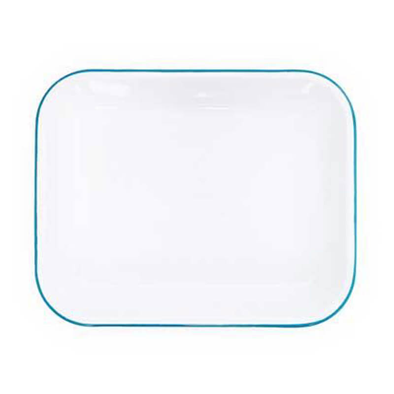 Enamel Rectangle Oven Baking Pan White Glaze Enamelware LFGB Approved -  China Chaoyue Kitchenware and Enamel Baking Pan price